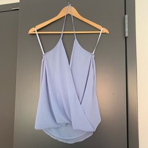 Like New Naked Zebra Periwinkle V-Neck Drape High Low Sleeveless Camisole Small